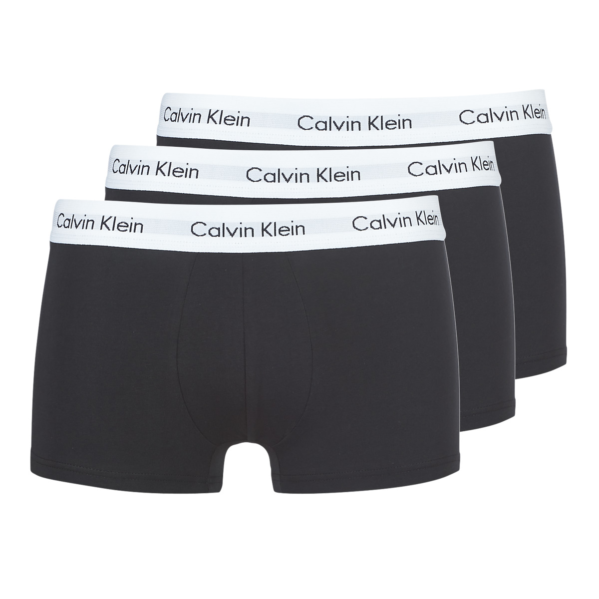 Calvin Klein Jeans Noir COTTON STRECH LOW RISE TRUNK X 3 ltfnFfK5