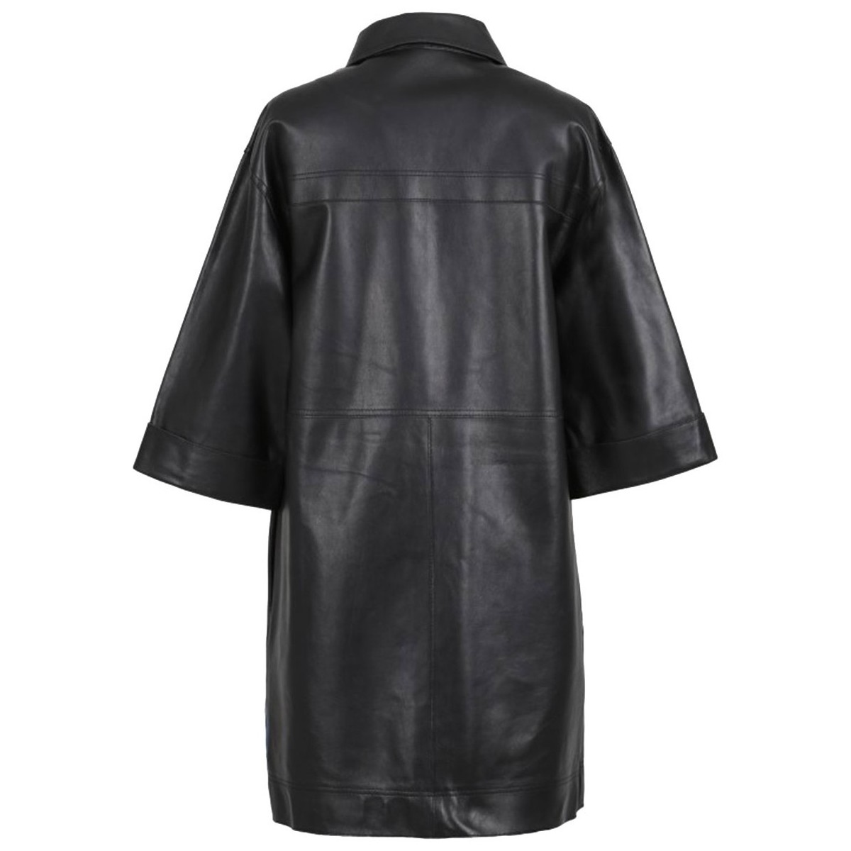 Oakwood Noir Robe chemise en cuir Caracas Ref 54146 Noir QehPBfn3