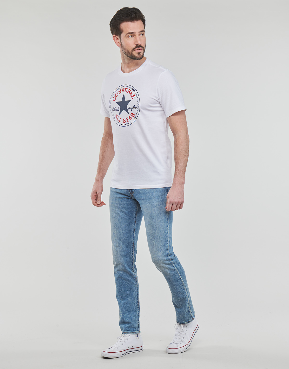 Converse Blanc GO-TO CHUCK TAYLOR CLASSIC PATCH TEE RFDGASy0