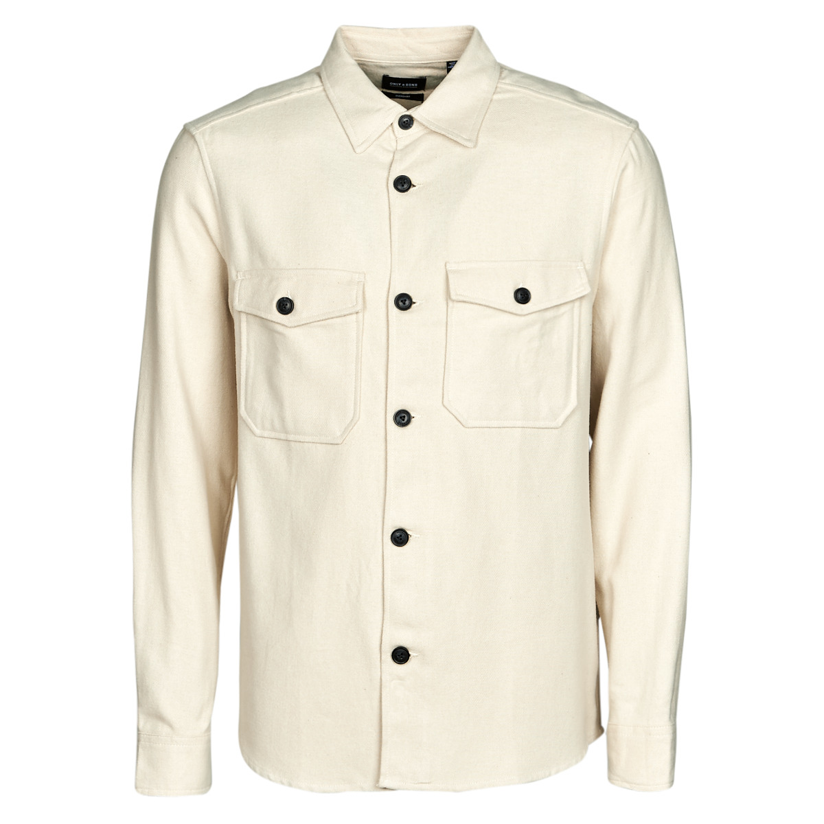Only & Sons Creme ONSMILO LS SOLID OVERSHIRT NOOS rcabn