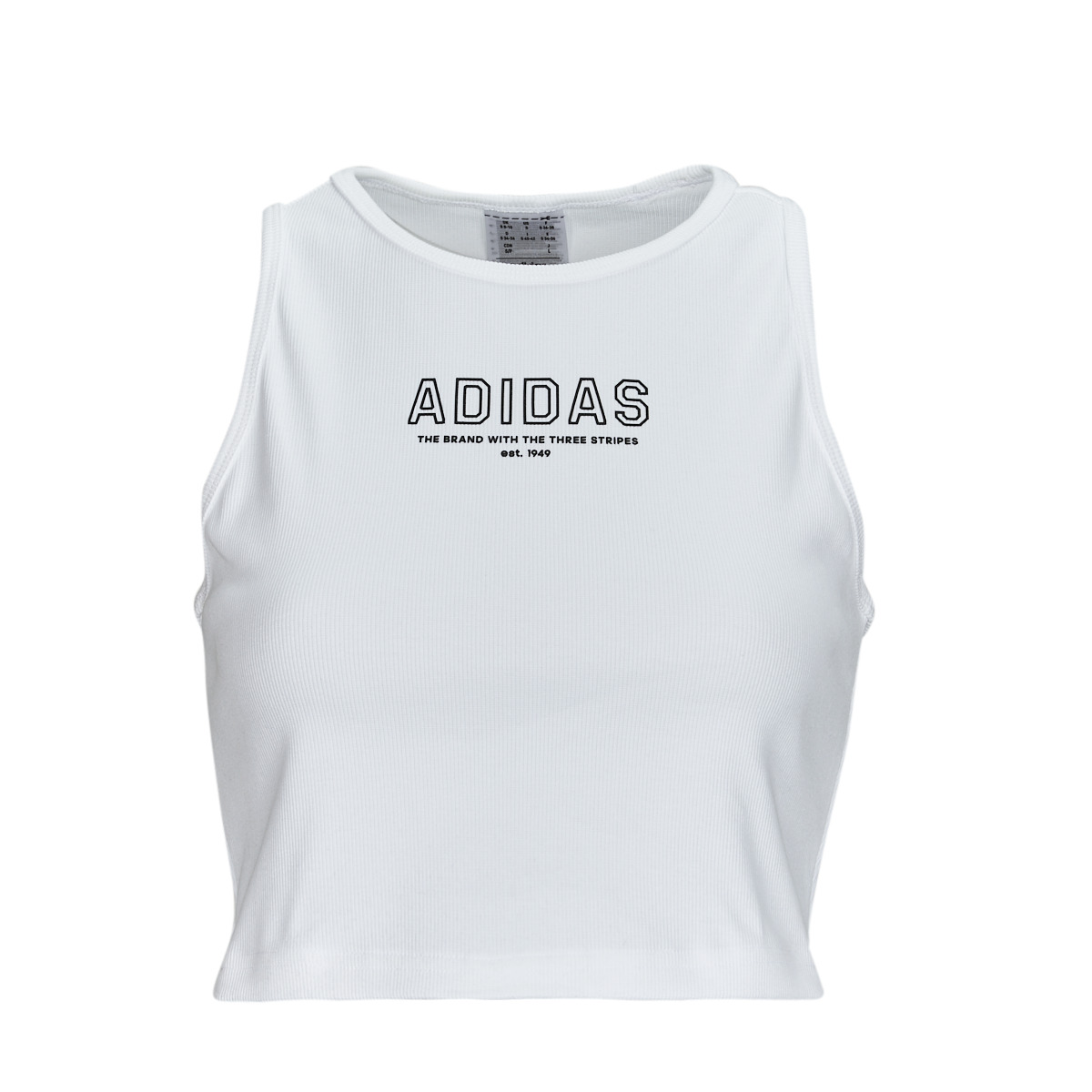 Adidas Sportswear Blanc CROP TOP WHITE NgYhGFmt