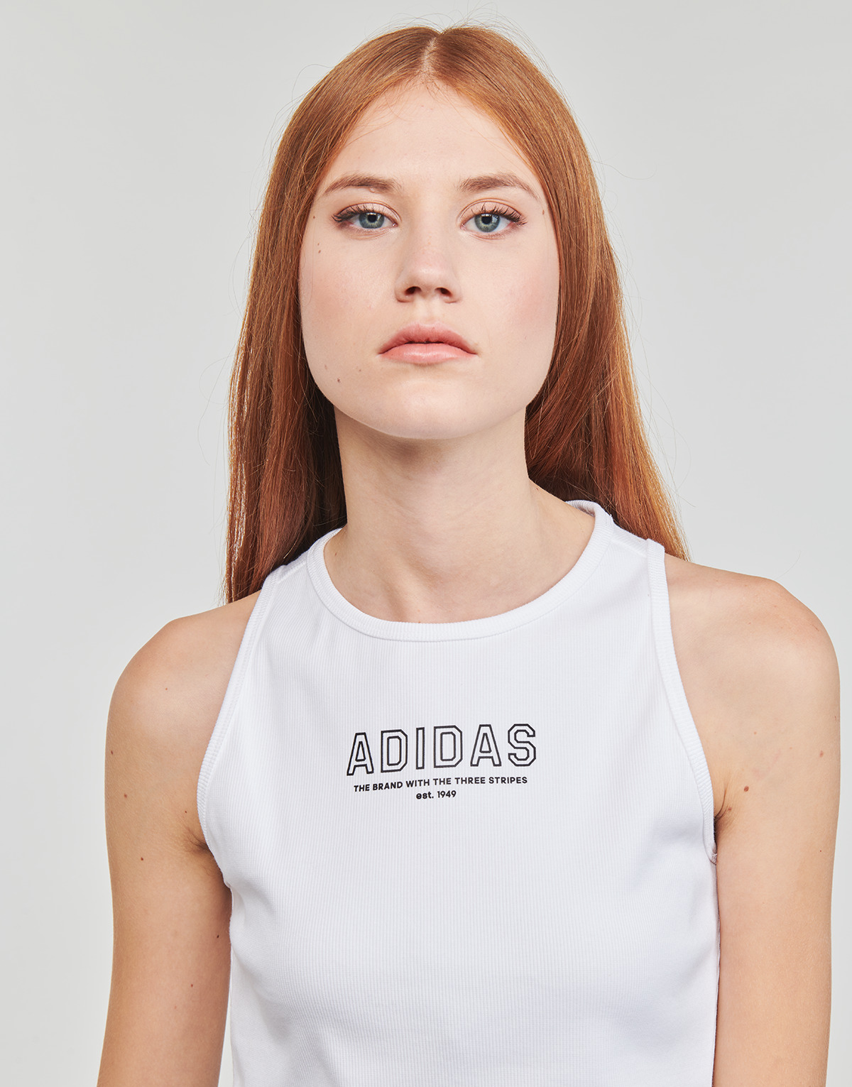 Adidas Sportswear Blanc CROP TOP WHITE NgYhGFmt