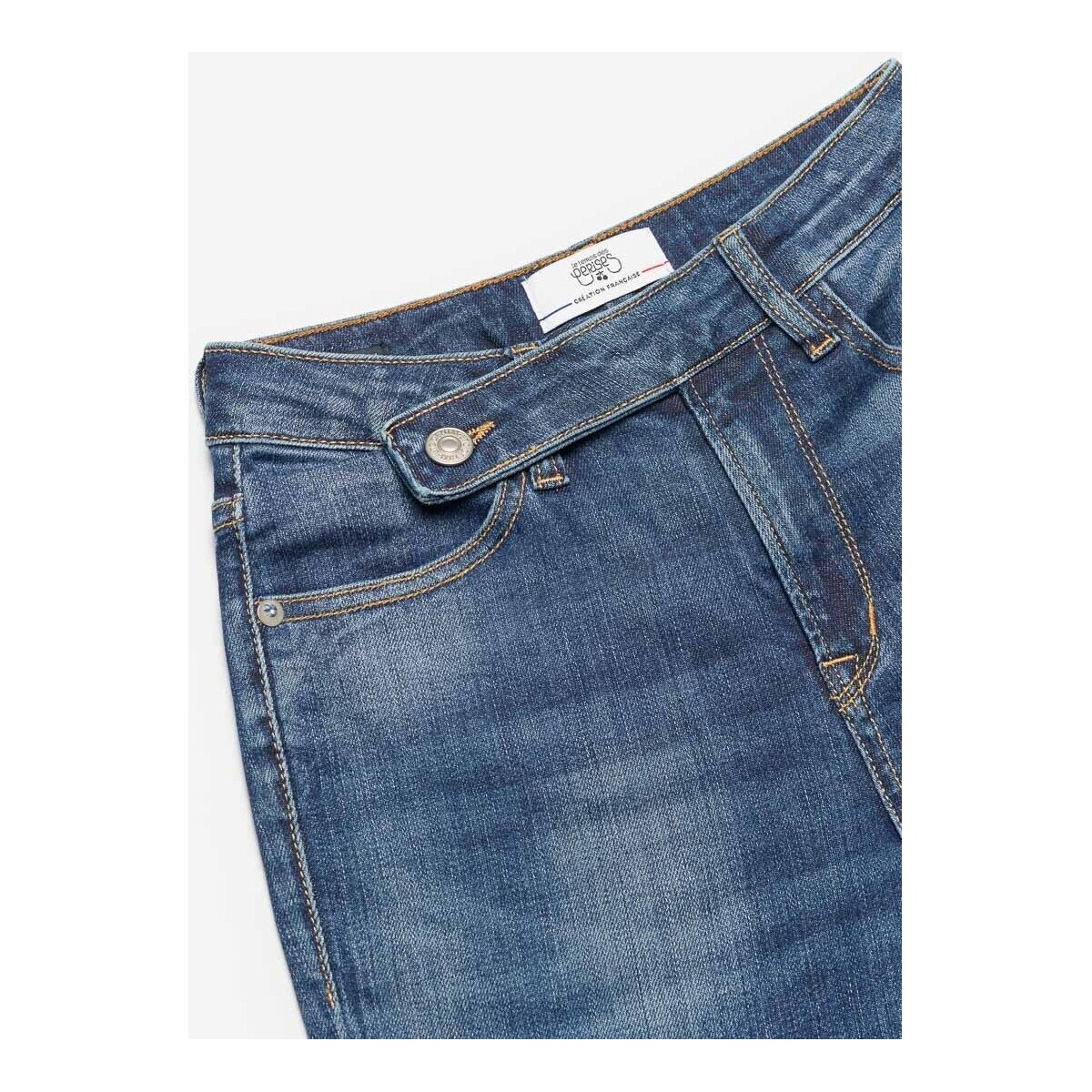 Le Temps des Cerises Bleu Basic 400/14 mom taille haute 7/8ème jeans bleu nyrAnQHQ