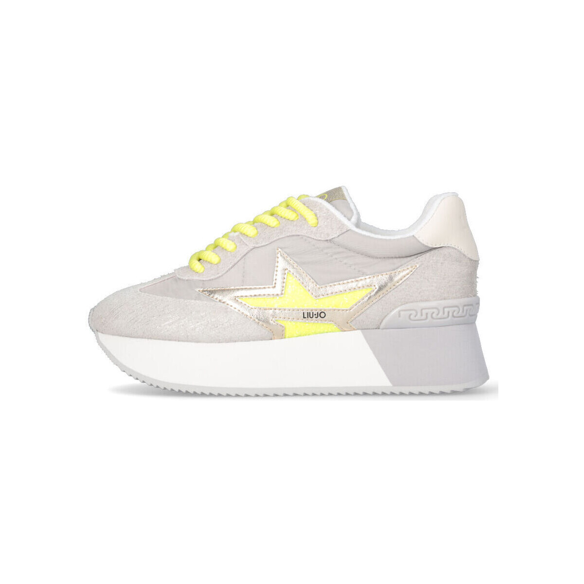 Liu Jo Gris Sneakers plateforme avec étoile glitter o6T