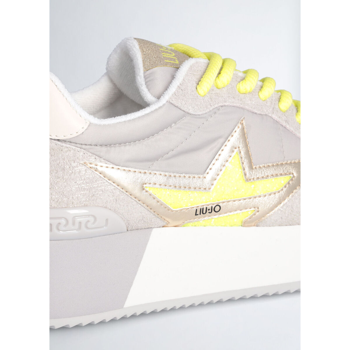 Liu Jo Gris Sneakers plateforme avec étoile glitter o6TWSvP4